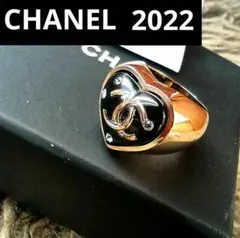 CHANEL シャネル ハート リング 指輪 ラインストーン