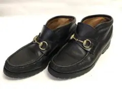 GUCCIグッチ 104 0088 ホースビット モカシンブーツ 35 1/2