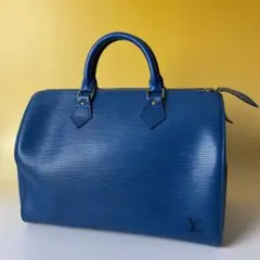 LOUIS VUITTON 美品 エピ 青 スピーディー ハンドバッグ ヴィトン