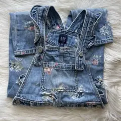 GAP 花柄刺繍 オーバーオール