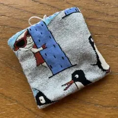1点限り♪ハンドメイド　アルベロベロ生地使用 ぶたさんペンギンさんキラキラポーチ