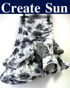 No.4520★美品【クリエイトサン】 M インナーパンツ付スカート★社交ダンス