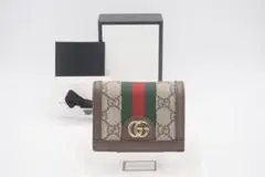 GUCCI 二つ折り財布 オフィディア GG カードケース コイン&紙幣入れ付き