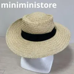 miniministore カンカン帽子 紫外線対策ストローハット