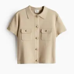 H&M 半袖カーディガン　ベージュ