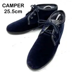 【美品】CAMPER カンペール ネイビー ベロア チャッカブーツ 25.5