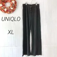 UNIQLO　ウォッシャブルリブパンツ　フルゴム　XL　細身シルエット