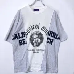 REmastered リメイクライク プリント切替 オーバーサイズ Tシャツ