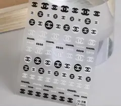 ネイルシール　白ブラック