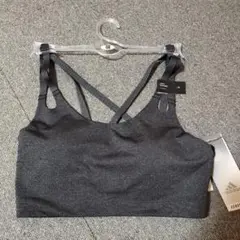 新品タグ付 アディダス adidas スポーツブラブラトップ Lサイズ グレー