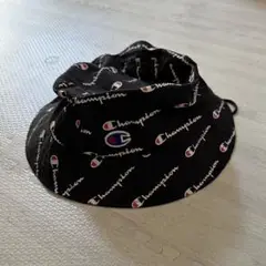 Champion バケットハット 黒 ロゴ入り キッズ ベビー 54cm