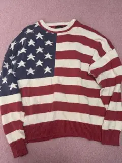 【お値下げ】アメリカ国旗デザイン ニットセーター