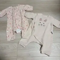 ユニクロ　キルトロンパース　2点セット　うさぎ