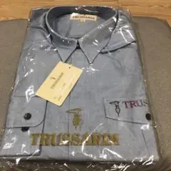 【デッドス未使用タグ付】TRUSSARDI 長袖ワークシャツ 3 Mライトブルー