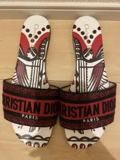 DIOR DWAY ロゴ ミュール フラット サンダル