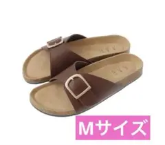 a.v.v フラットサンダル　ブラウン バックル付き サンダル　新品未使用　海