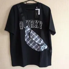 新品タグ付き　ESTACOT ボディバック付き　Tシャツ黒