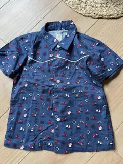 grn kids グリーンレーベルリラクシング　キッズ ベビー　シャツ 柄　XS