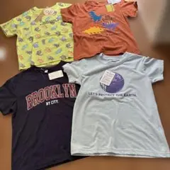 130 男の子　半袖　Tシャツ　まとめ売り　新品タグ付き　4枚セット　恐竜