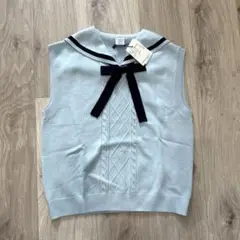 【本日のみお値下げ】ANNA SUI mini セーラーカラーノースリーブニット