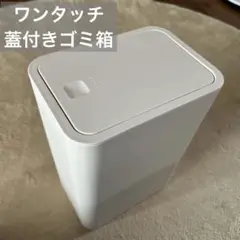蓋付きゴミ箱 ワンタッチ 臭い防止 省スペース 角型 (8.5L)