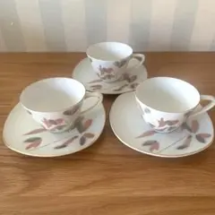 未使用 1960年代 昭和レトロ ビンテージ モダン カップ&ソーサー