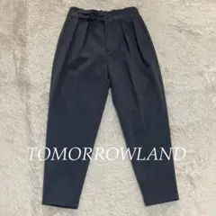 TOMORROWLAND グルカパンツ ベルトレス 2タック ダークグレー
