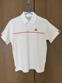 adidas■白×赤■レディース■半袖ポロシャツ■汚れ部ご確認くださいませ