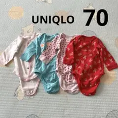 UNIQLO アカチャンホンポ　GP ベビー肌着 4着セット 長袖 70 女子