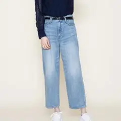 新品　Moname デニム ワイドパンツ　ブルー　サイズ24 定価15000