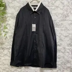 renoma メンズ　ボタンダウン長袖シャツ 新品タグ付き 黒　LL