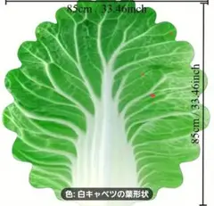 白キャベツの葉形状ブランケット 85cm