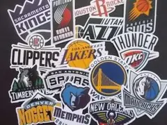 NBA バスケ バスケットボール 防水ステッカー 15枚セット チームロゴ E