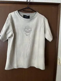 【GRANCY】スカルラインストーンデザインtシャツ