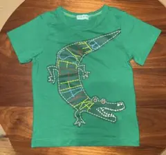 緑色 ワニイラスト Tシャツ 120cm hakka