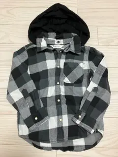 H&M フード付きチェックシャツ 110