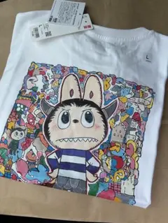 UNIQLO POPMART ユニクロラブブ Tシャツ 白　Lサイズ