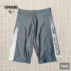 A-1605〈speedo〉水着 Lサイズ ブラック ストライプ