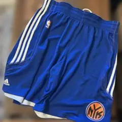 古着90s adidasアディダス/ NYK ハーフパンツ 青