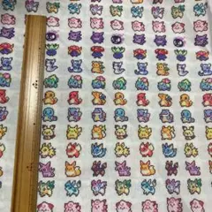 1番人気　レトロドット　はぎれ　生地　布　ポケモン