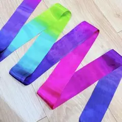【美品・即日発送】新体操 チャコット グラデーションリボン プラム 5m
