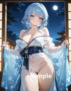 ※A4対応 AIイラスト 美女 L版サイズ 1点物 E45