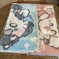 未使用ちいかわ　タオルハンカチ２枚セット　モモンガ　かにちゃん　エンジェル
