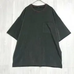 コムサイズム　配色 ポケットTシャツ　半袖　グレー　L