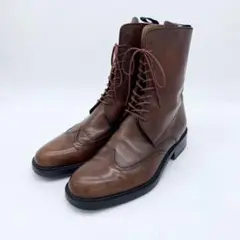A17210 チェーザレパチョッティ ウィングチップレースアップブーツ 茶UK9
