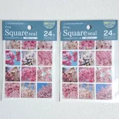 セリア フィルムスクエアシール 桜巡り フォト