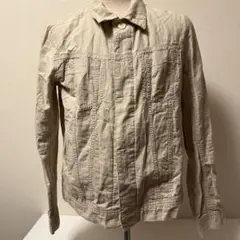ユニクロ　リネン ベージュ ジャケット メンズ　XLサイズ