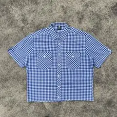 80s ユーロ古着　ユーゴスラビア製　短丈　半袖　チェックシャツ　cityboy