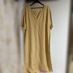 【UNIQLO】Vネック 半袖 カットソーロングワンピース