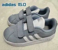美品♡adidas ベルクロスニーカー 15cm ライトブルー